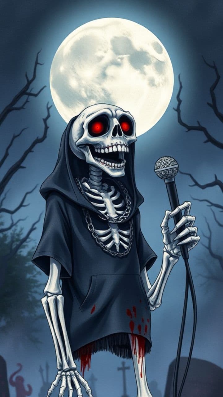 Bloody Crazy Skeleton