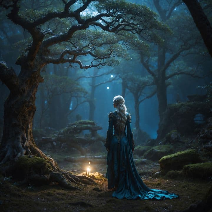 Moonlit Portal in the Enchanted Forest