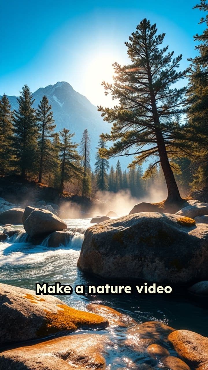 Majestic River and Mountain Scenery