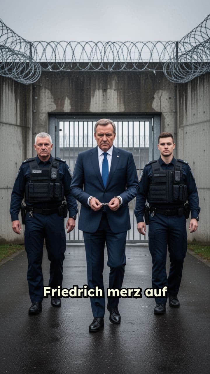 Friedrich Merz auf dem Weg ins Gefängnis