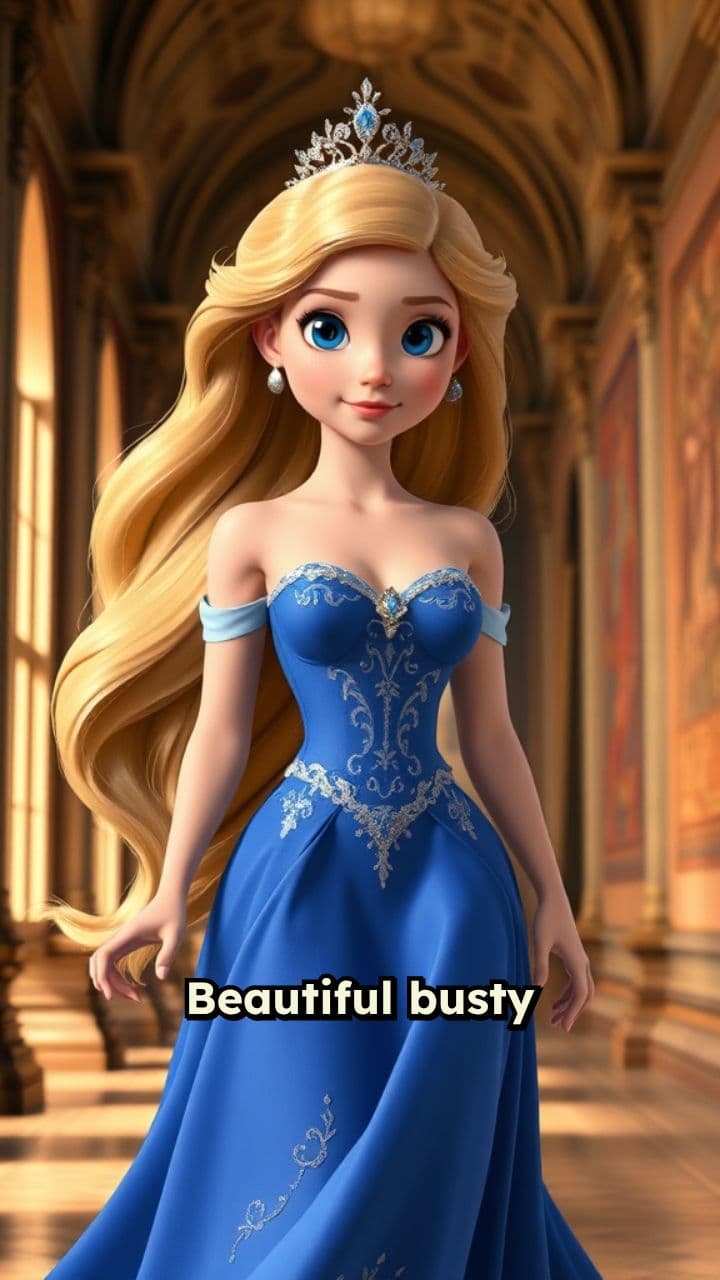 Princess in the Castle Corridor