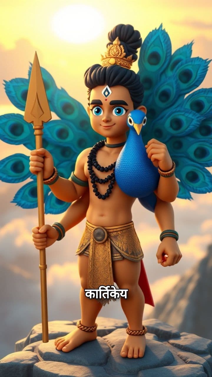 कार्तिकेय का दिव्य वाहन: मोर