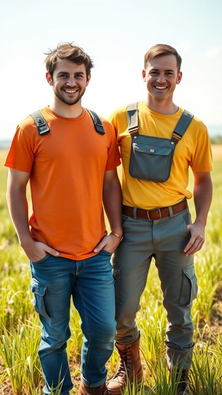 Веселые друзья на стройке