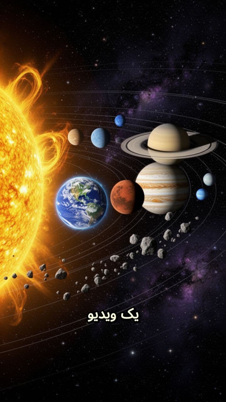 ویدیو آموزشی منظومه شمسی