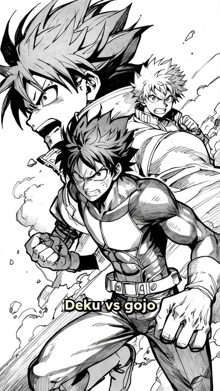 Deku contre Gojo