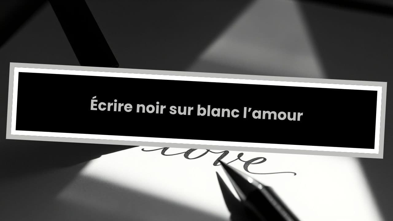 Écrire noir sur blanc l’amour