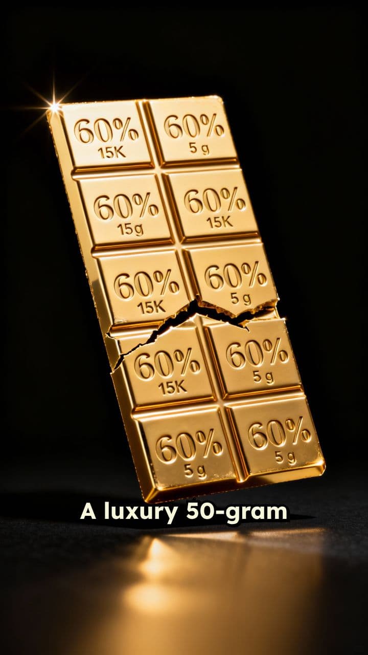 Luxury 15K Gold Chocolate Bar Design