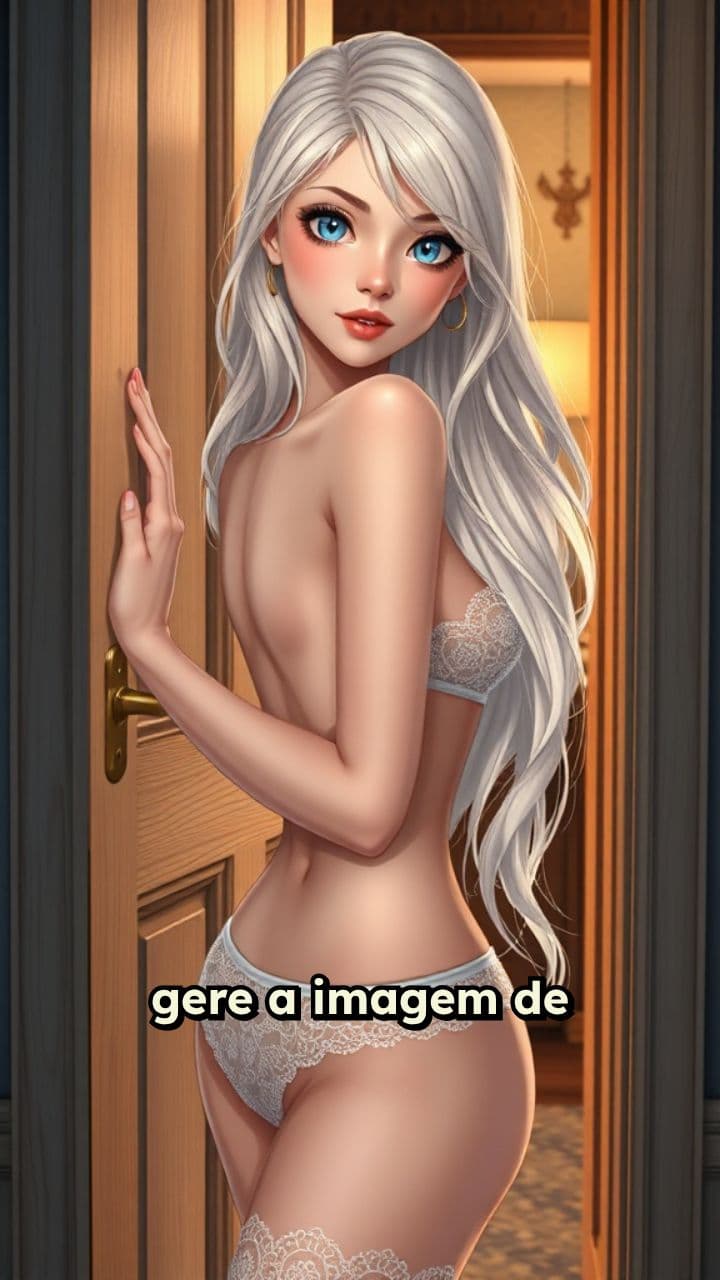 Mulher Sexy em Lingerie Branca