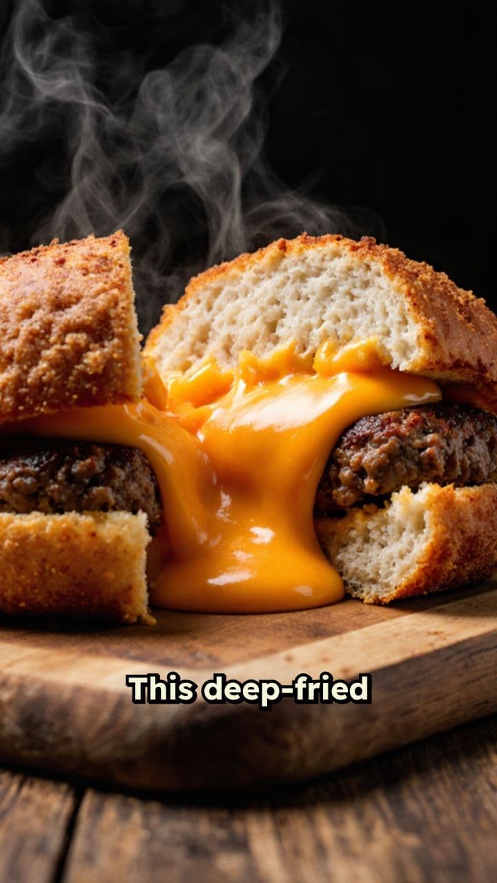 Deep-Fried Mac and Cheese Burger Delight food shorts