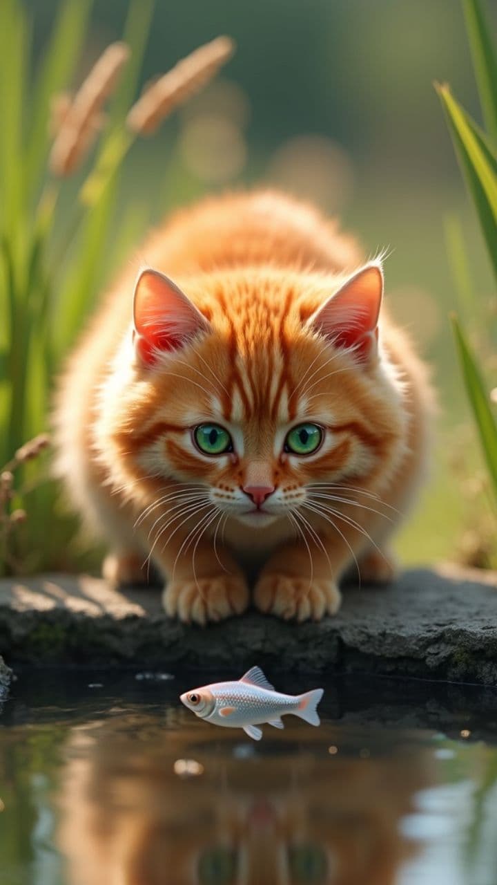 A Cat's Fishing Adventure