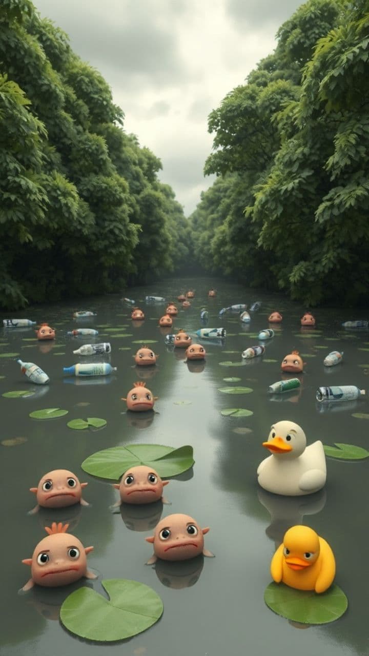 El río gris y las manos pequeñas