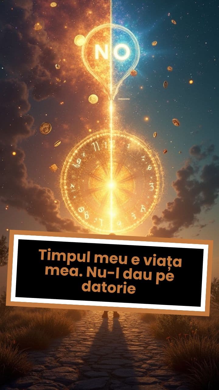 Timpul meu e viața mea. Nu-l dau pe datorie