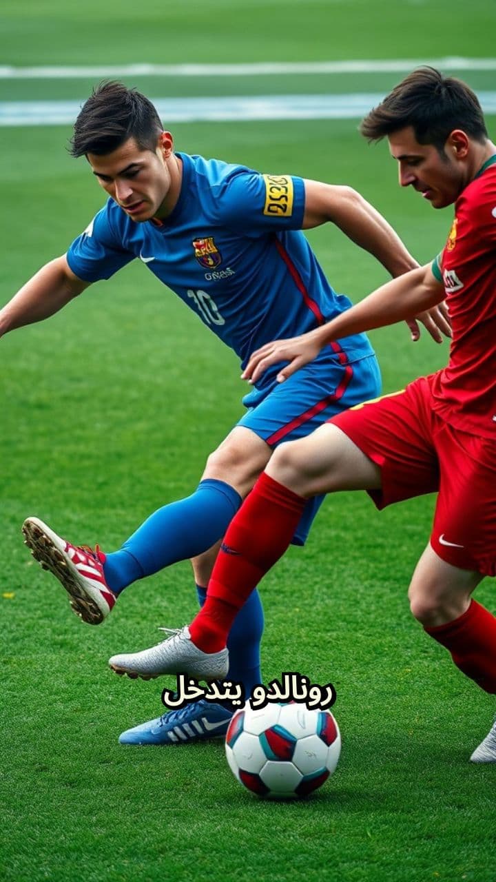 رونالدو وميسي: تدخل مثير