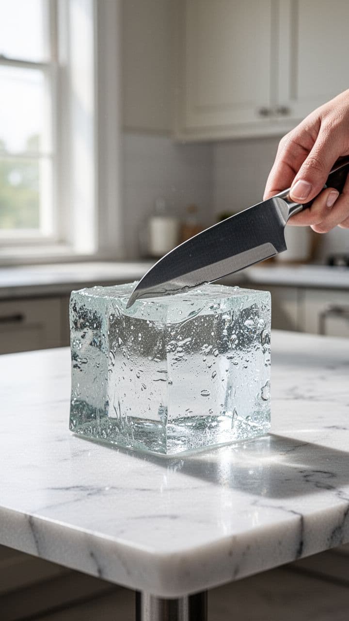 ASMR Glass-Coated Jelly Slicing