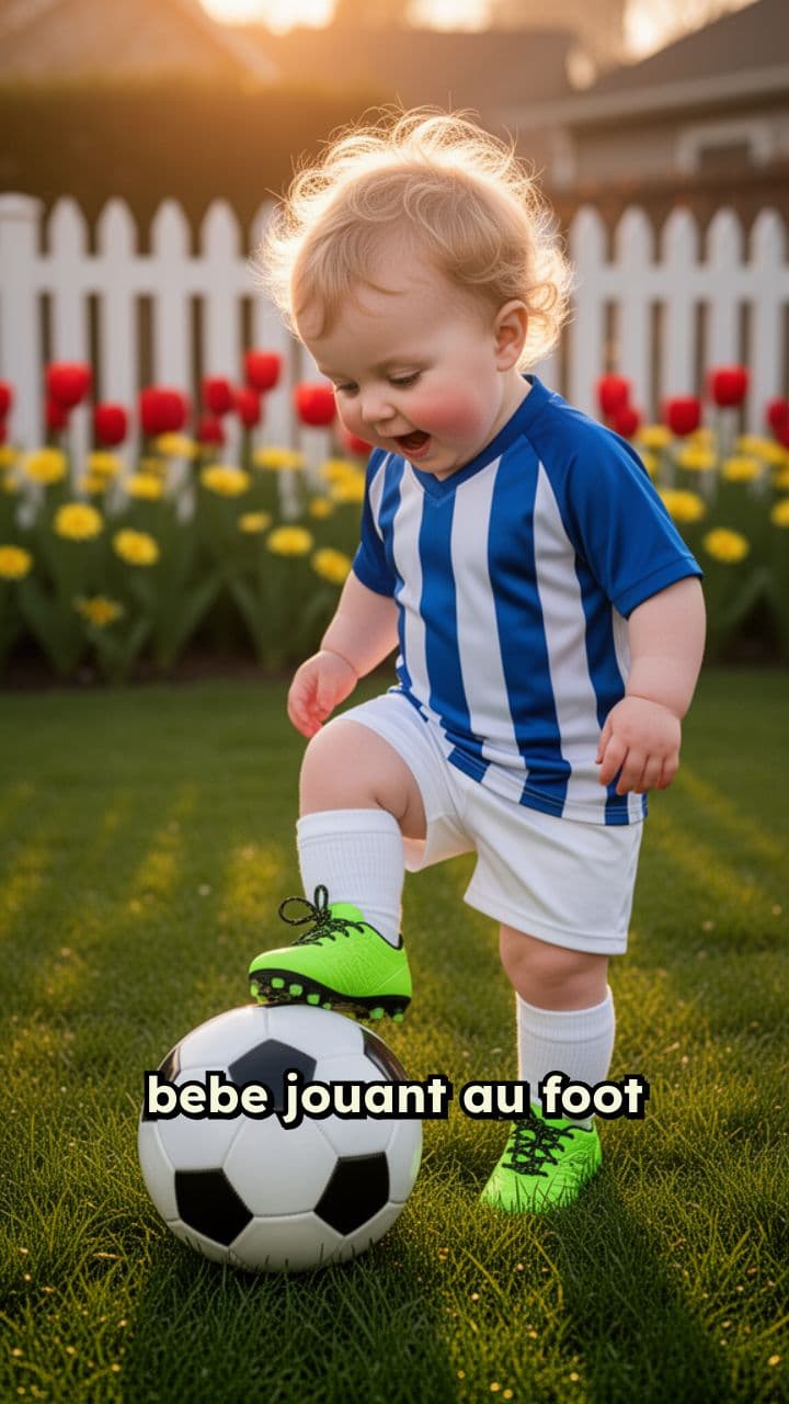 Bébé jouant au foot