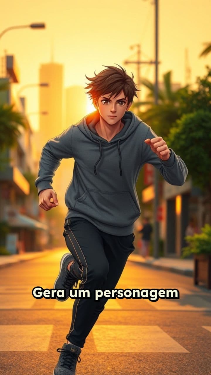Personagem de Anime em Movimento