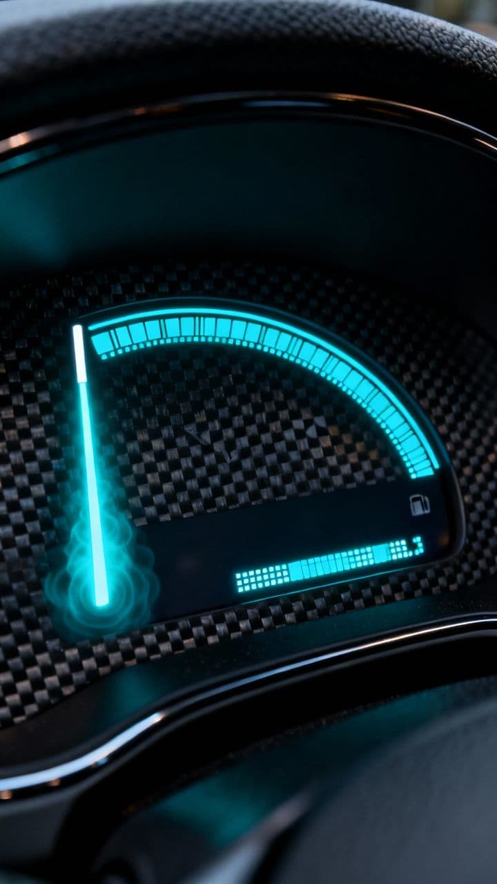 Digital Fuel Gauge Filling Animation