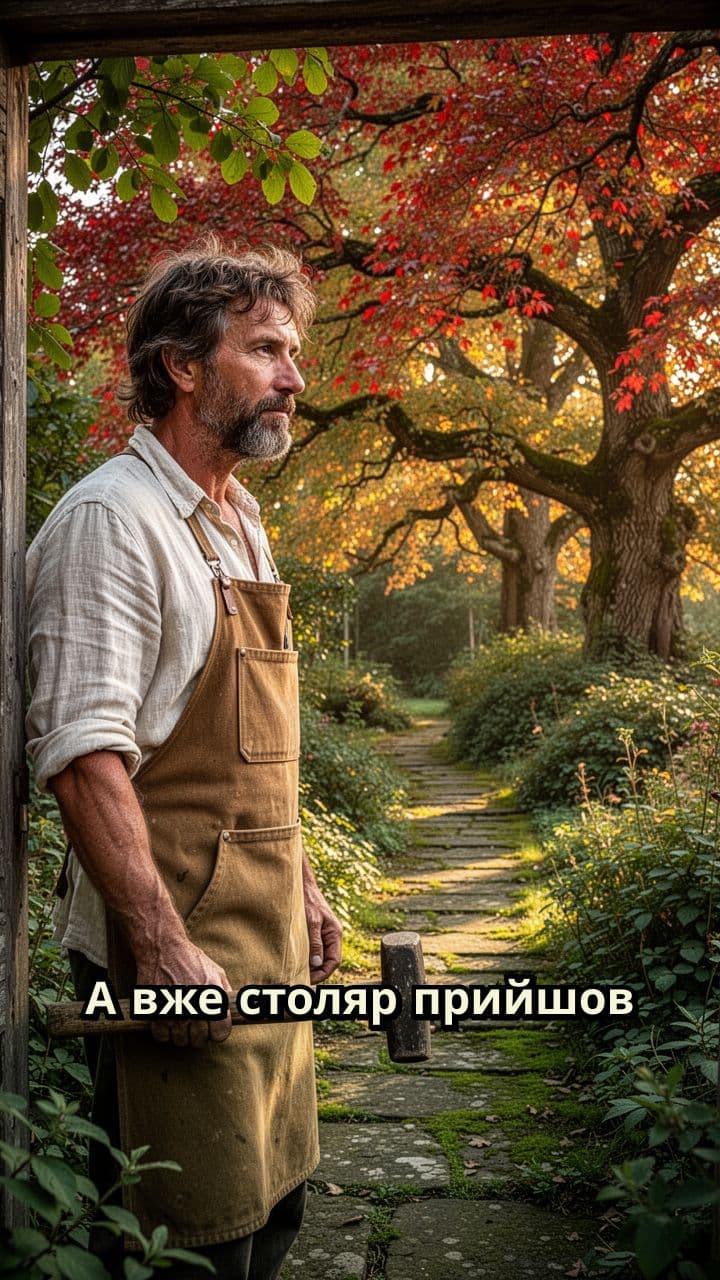 Пророчий прихід столяра в осінній сад
