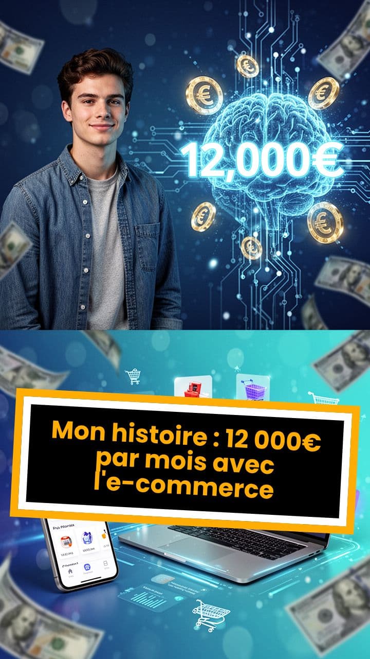 Mon histoire : 12 000€ par mois avec l'e-commerce