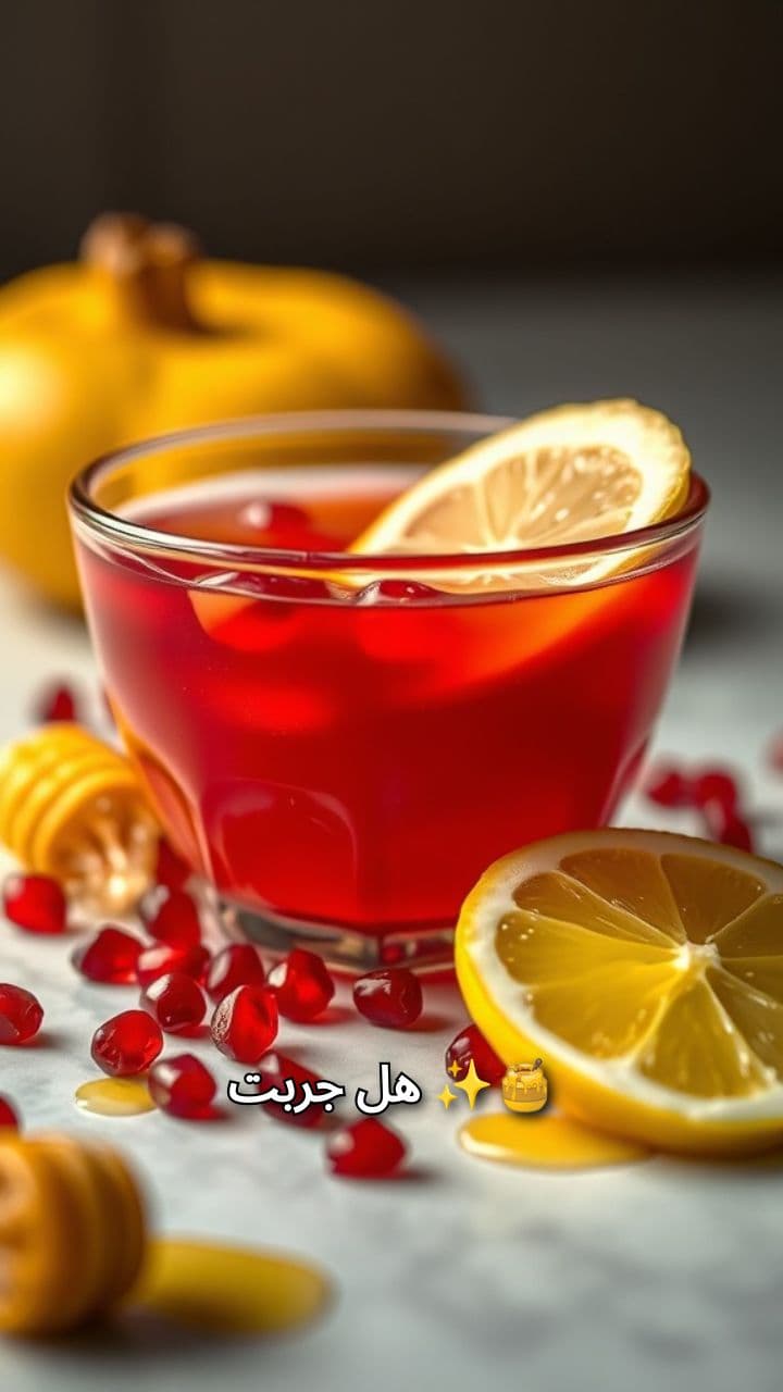 مزيج الرمان والعسل والليمون السحري