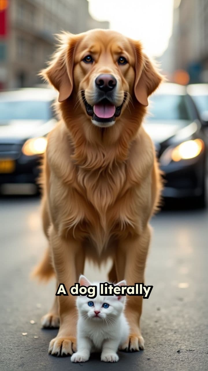 A Dog's Heroic Rescue of a Kitten