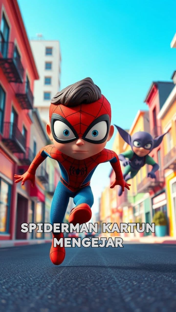 Spiderman Kartun: Kejar-kejaran Lucu di Kota