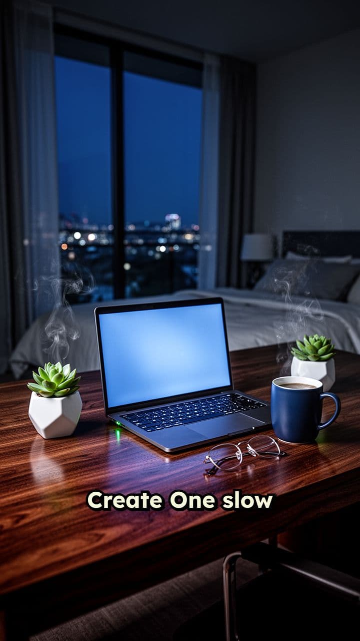 Laptop Glow in a Dark Room