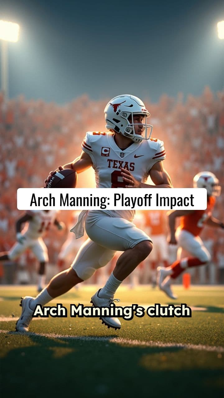 Arch Manning's Clutch Performance: Texas Longhorns Playoff Push