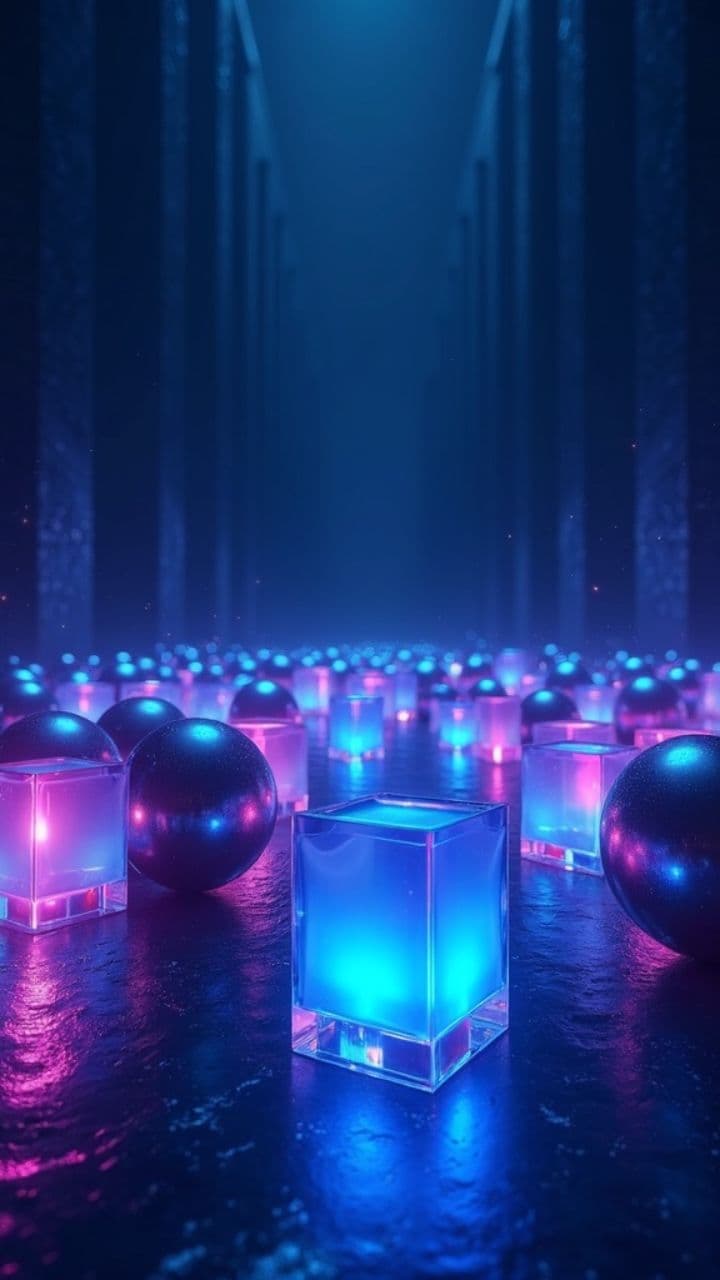 Futuristic Harmony: Spheres and Cubes