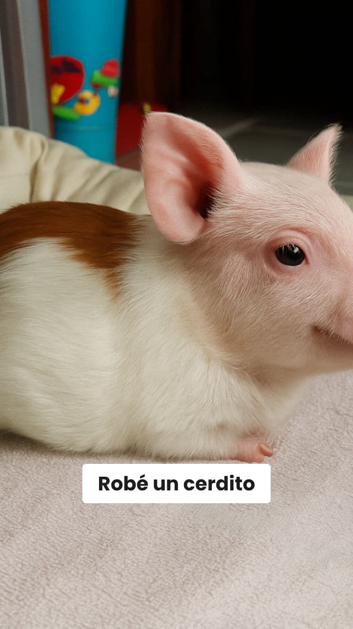 Un cerdito a salvo y feliz