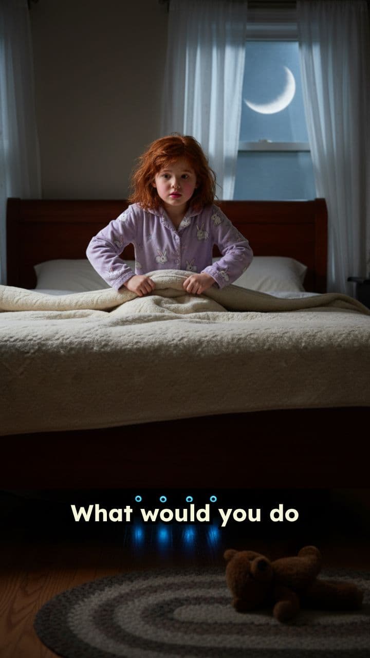 Glowing Eyes Under the Bed