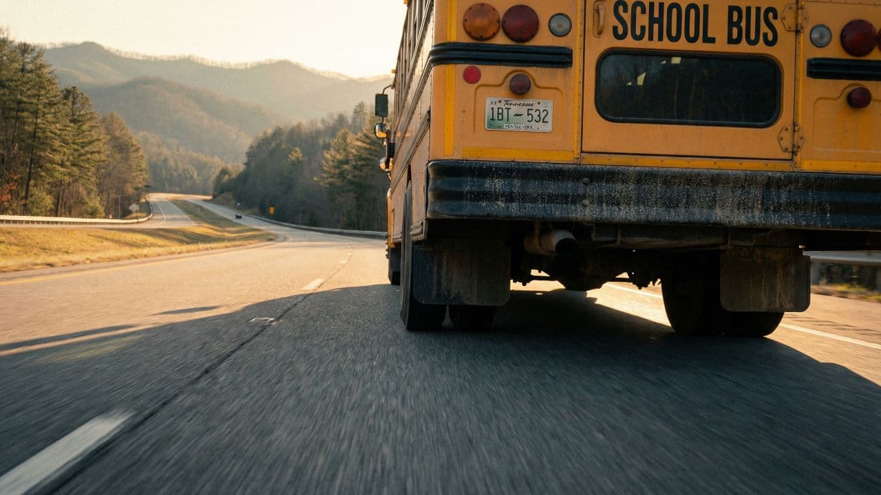 80s School Bus Road Trip