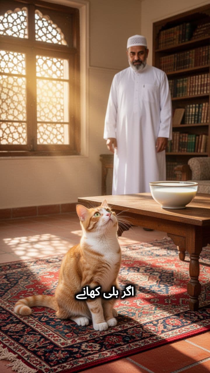 بلی کے کھانے میں منہ مارنے کا حکم