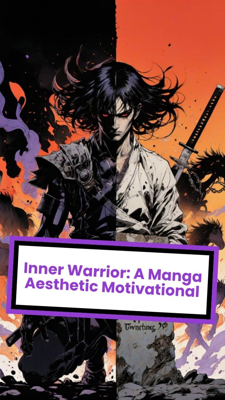 Inner Warrior: A Manga Aesthetic Motivational