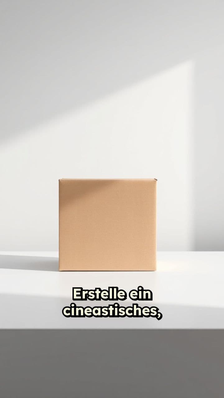 Cineastisches Packaging mit Logo-Zoom