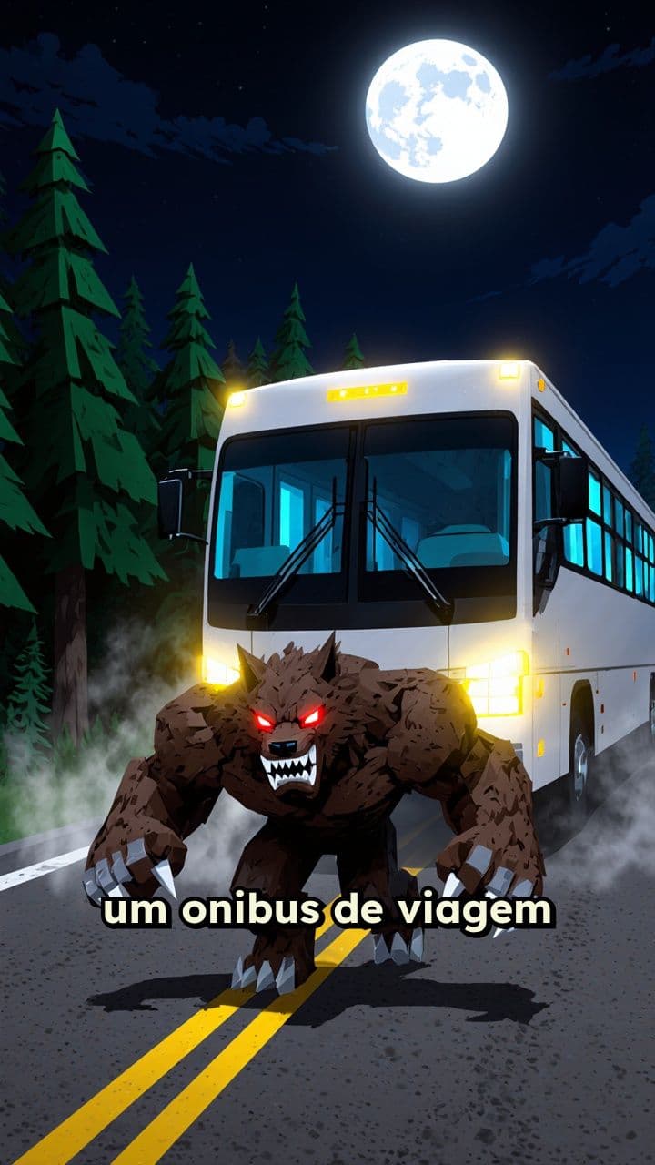 Ônibus Capota ao Desviar do Lobisomem
