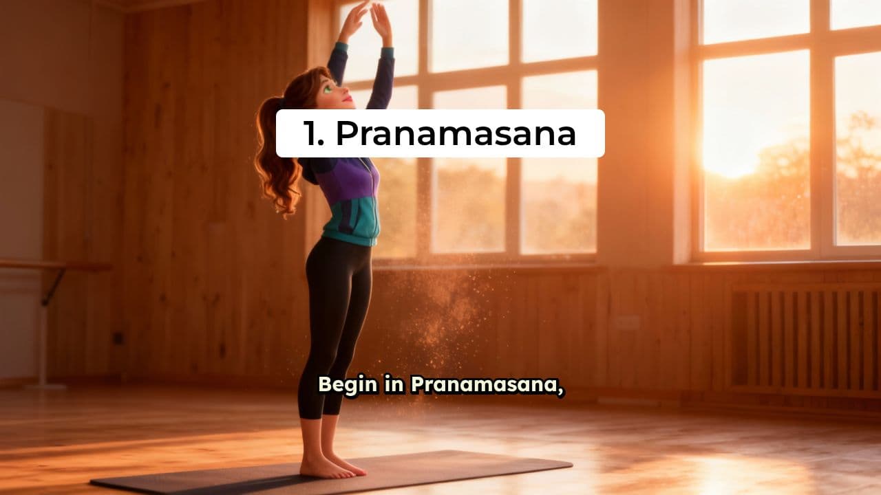 Pixar-Style Surya Namaskar Guide