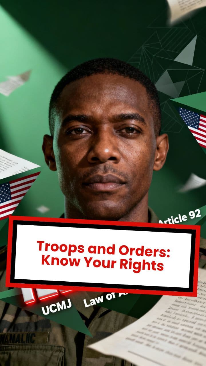 Troops and Orders: Know Your Rights