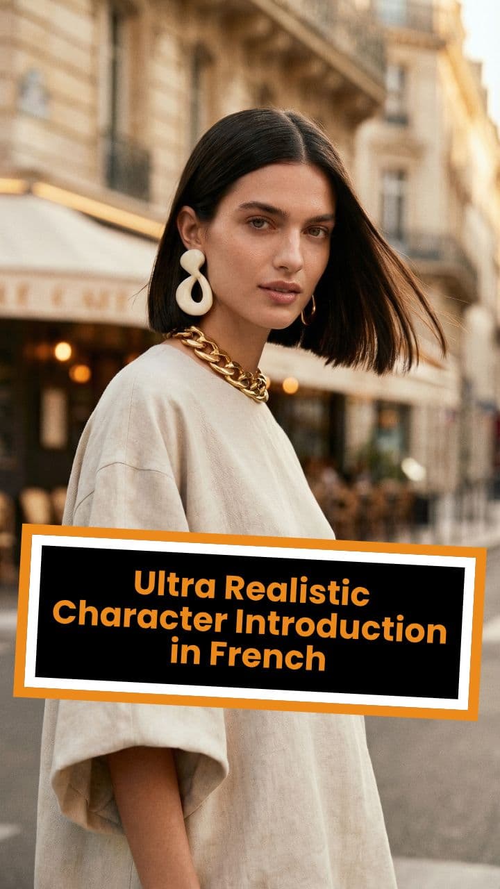 Ultra Realistic Character Introduction in French
