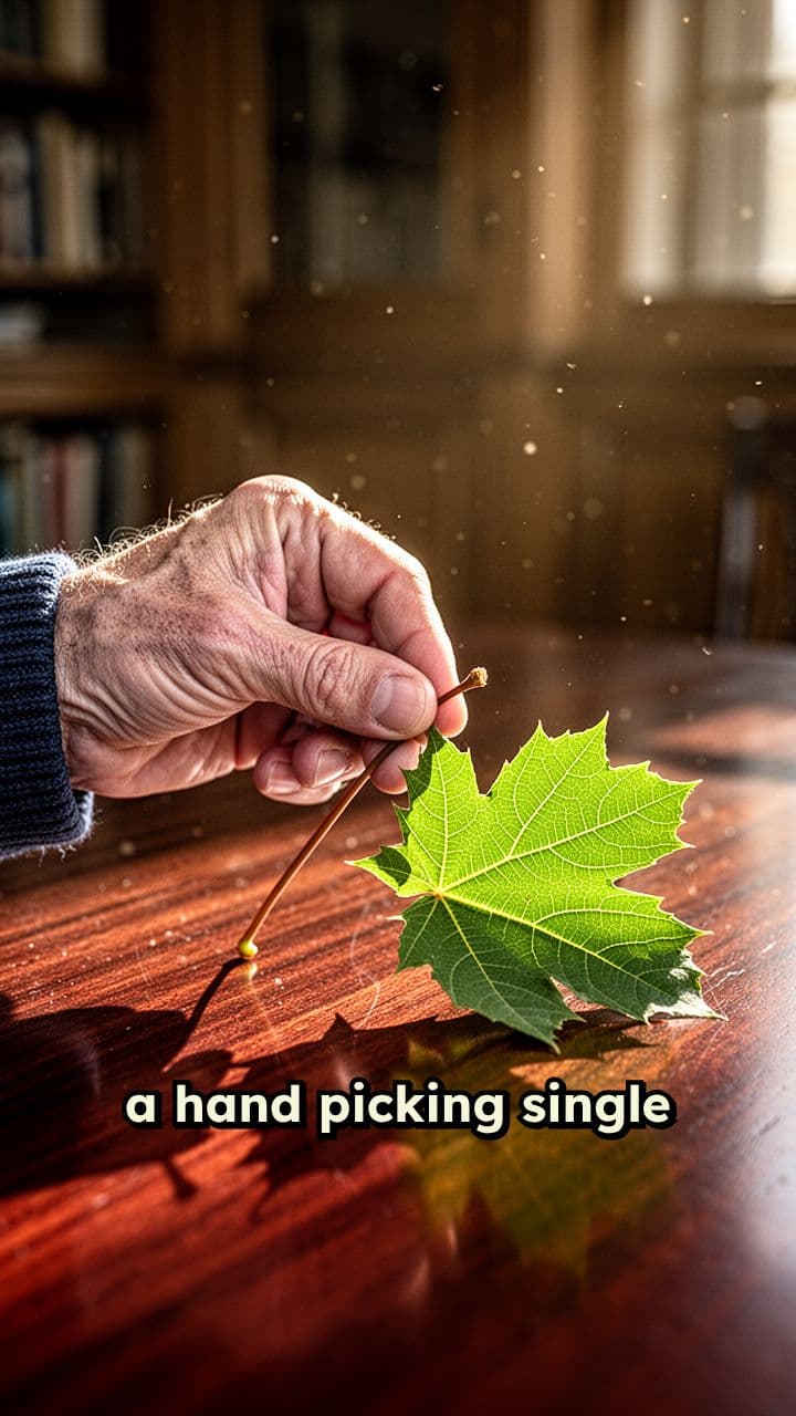 Hand Picking a Single Leaf
