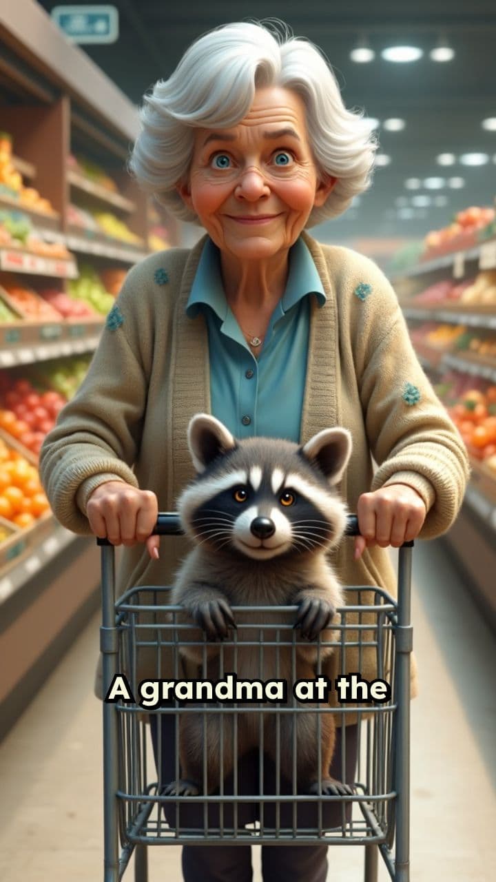 Raccoon Shopping Cart Shenanigans