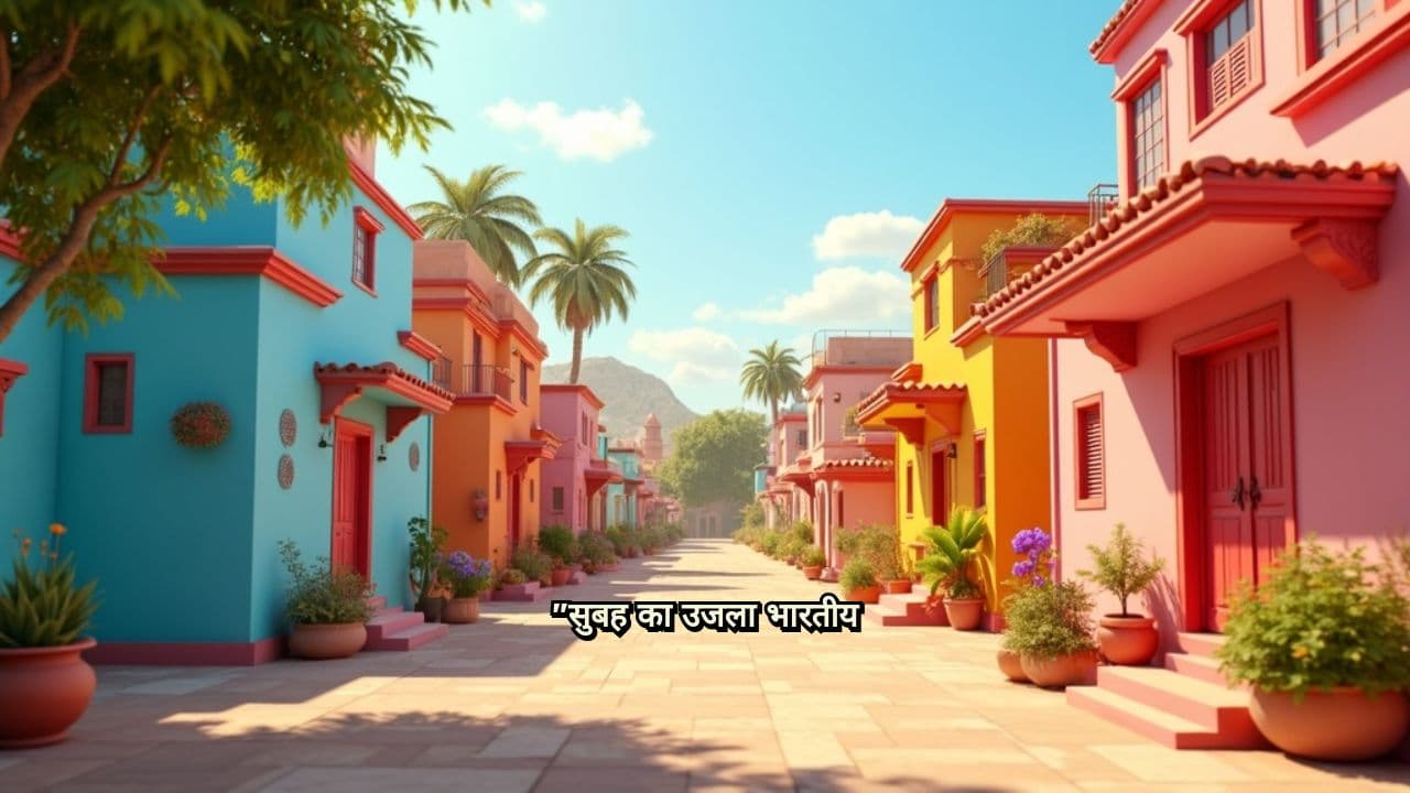 सुबह की खुशी का दृश्य