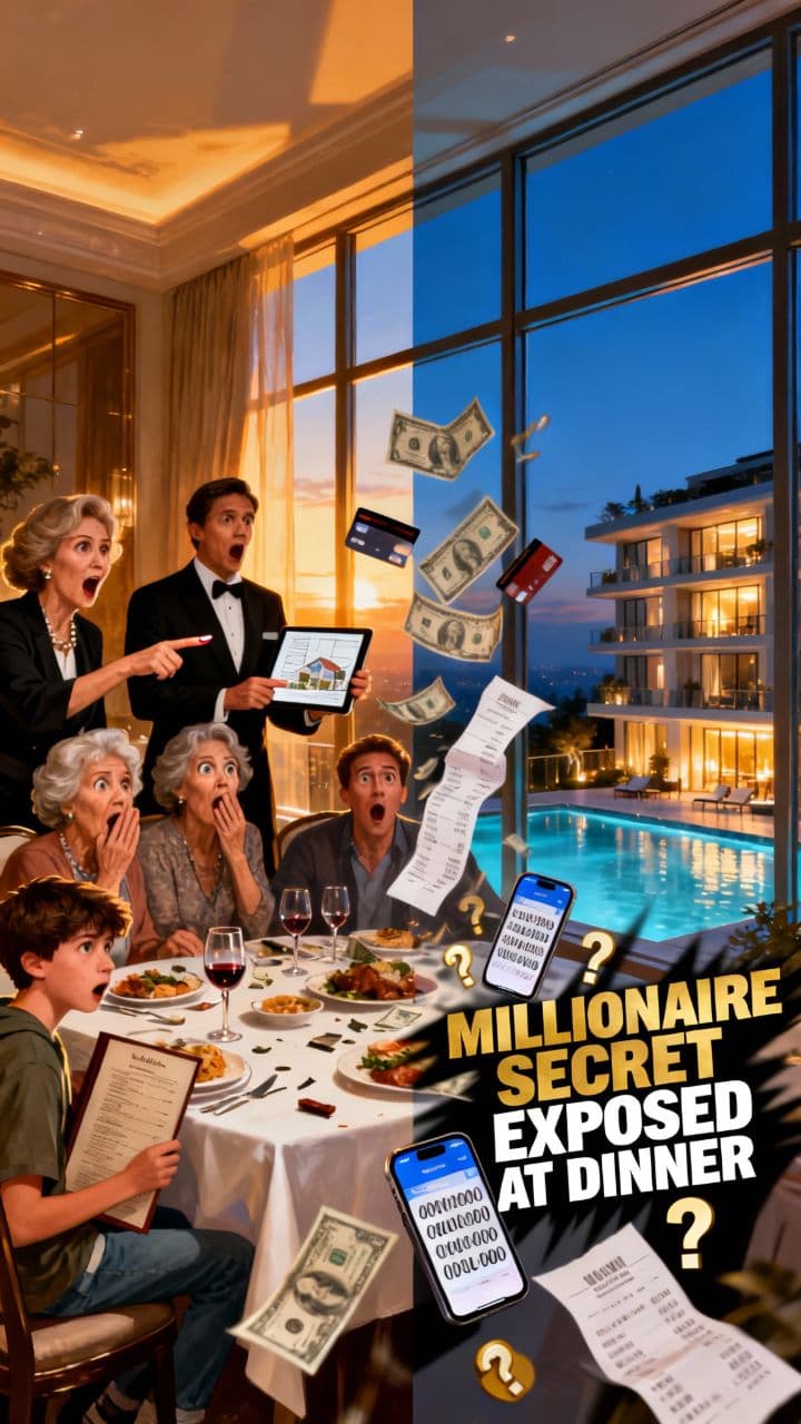 Millionaire Secret Exposed at Dinner