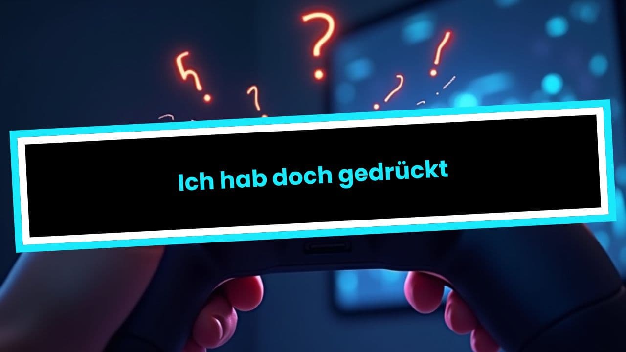 Ich hab doch gedrückt