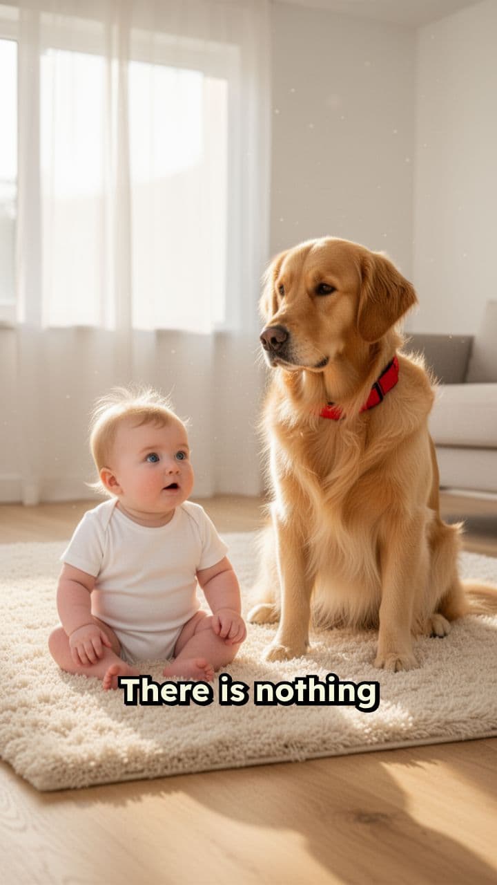 The Purest Bond: Baby and Golden Retriever