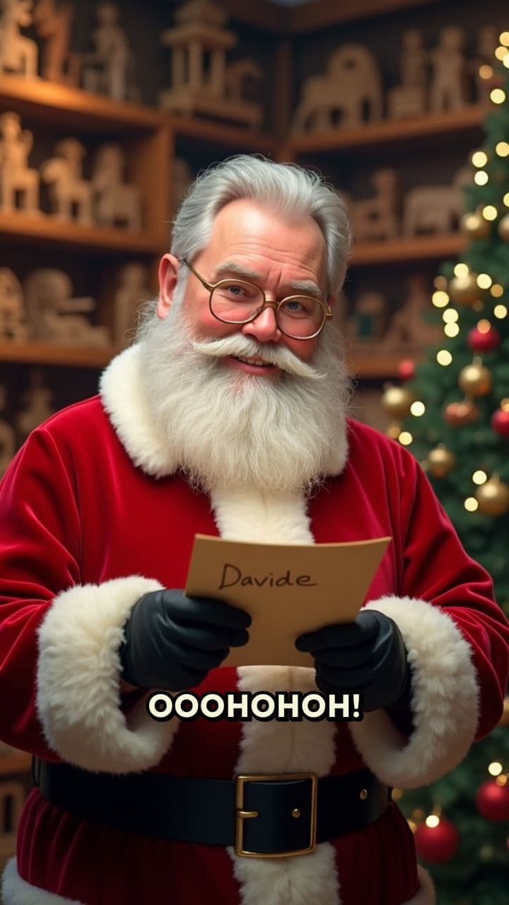 Messaggio di Babbo Natale a Davide
