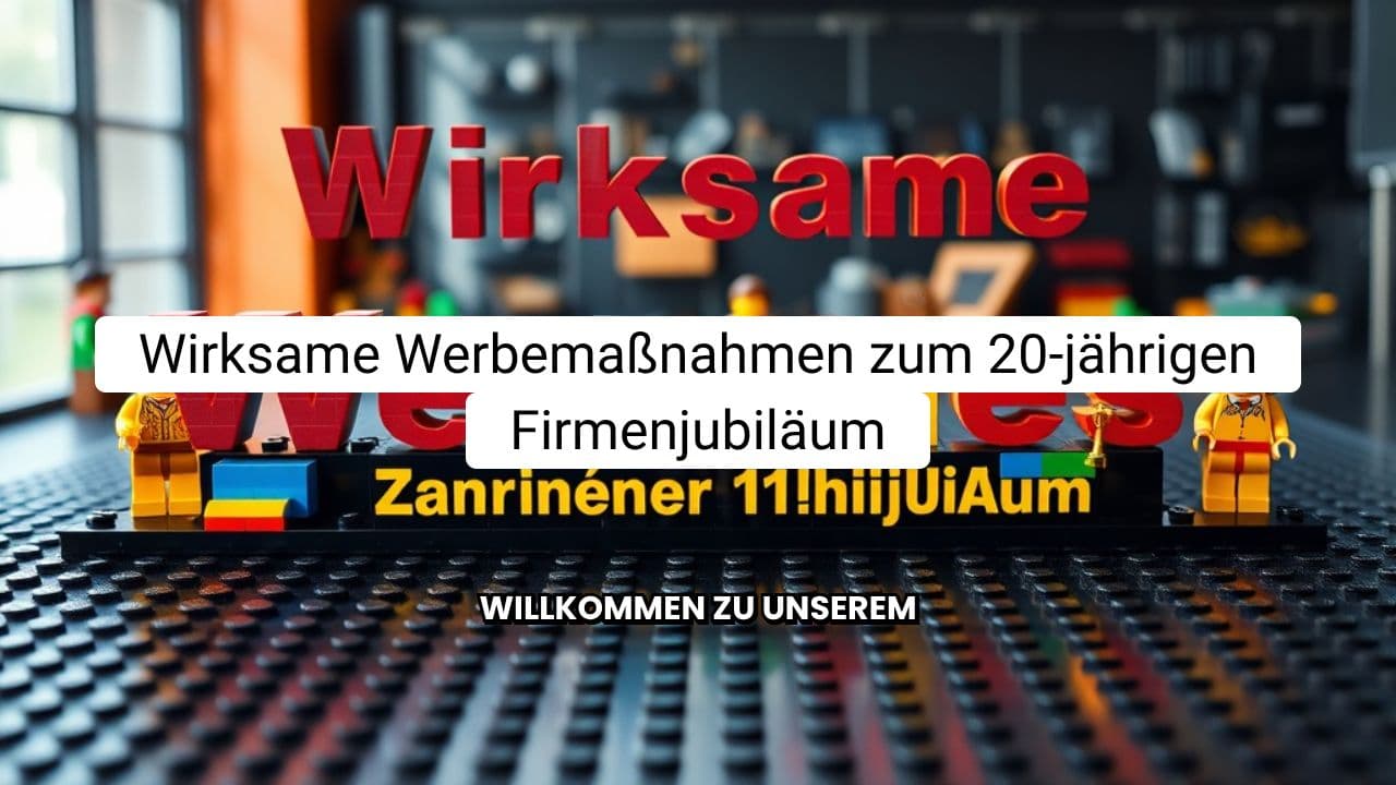 Wirksame Werbemaßnahmen zum 20-jährigen Firmenjubiläum