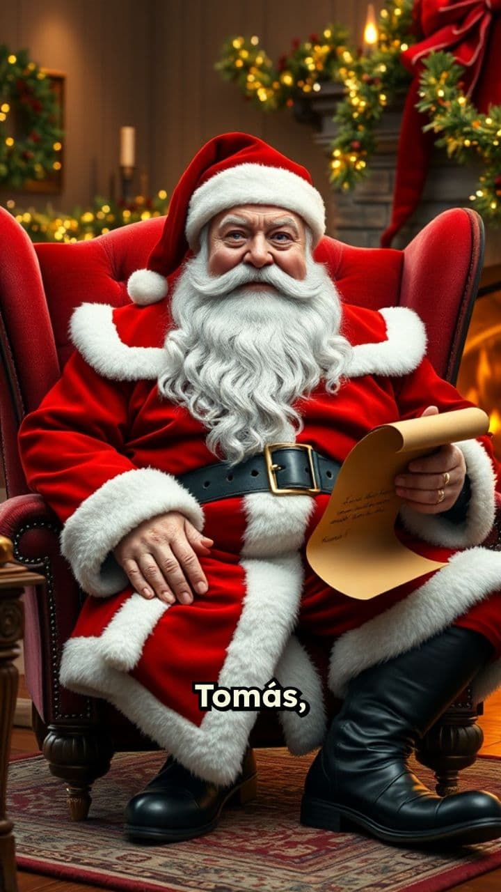 Mensagem do Pai Natal para Tomás
