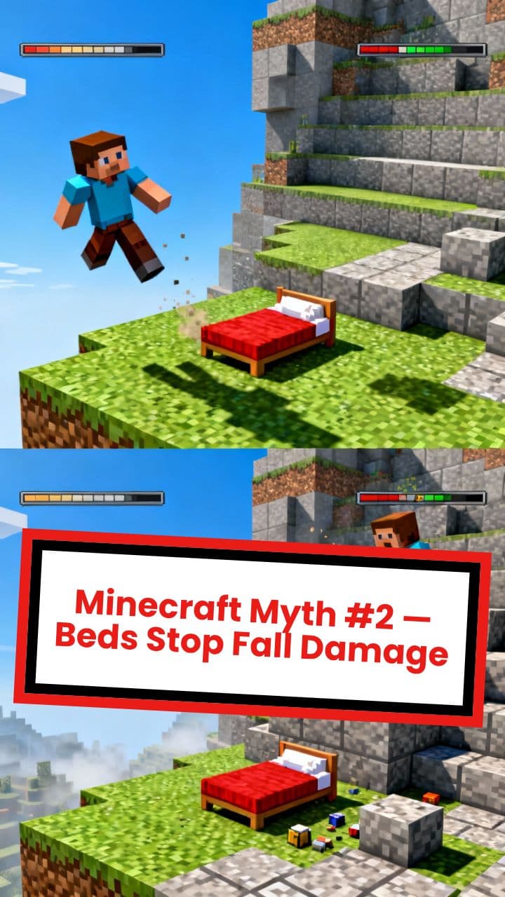 Minecraft Myth #2 — Beds Stop Fall Damage