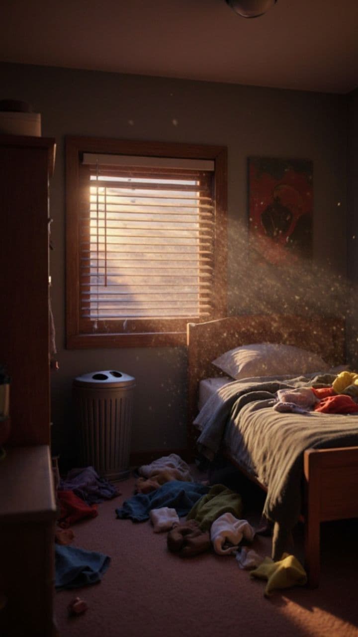 Mittelfinger auf dem Glücksbärchenbauch